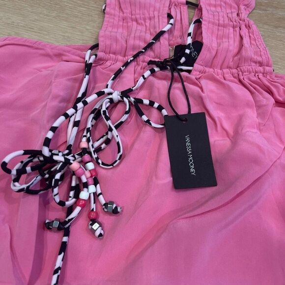 Vanessa Mooney, The Alya Dress in Pink, Tie Closures Women’s XL - Picture 8 of 13